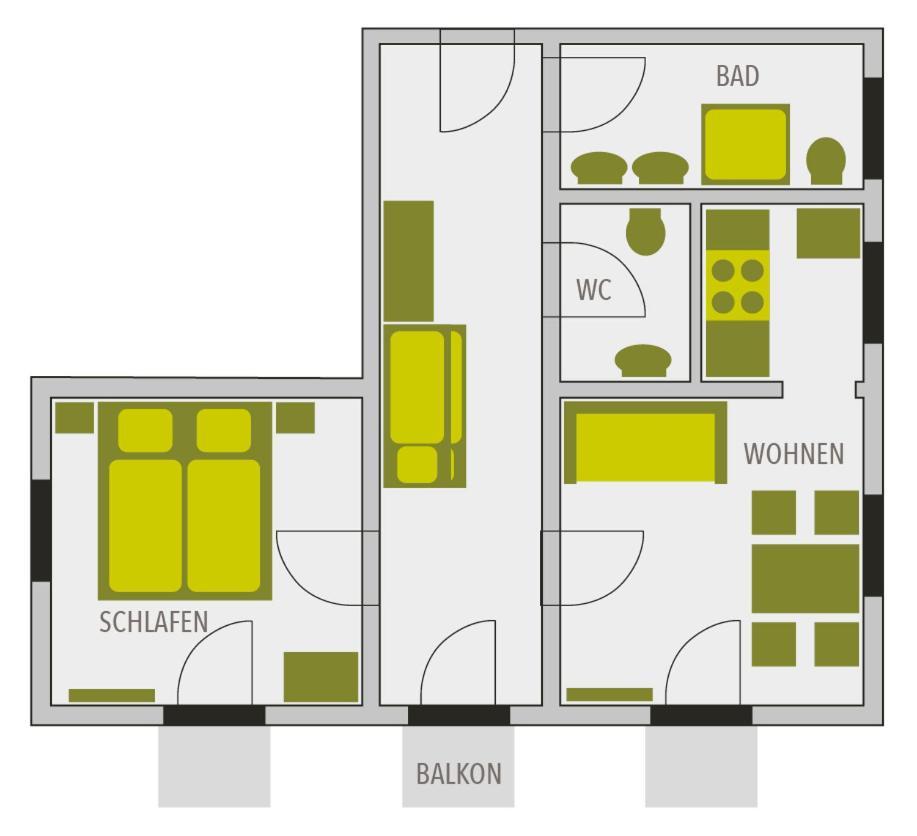 Hus24 Aparthotel Schrocken Bagian luar foto